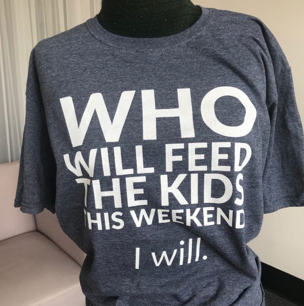 Who Will Feed the Kids? Blue T-Shirt - Image 3